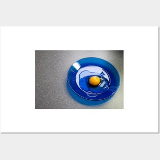 Egg on a Blue Plate Posters and Art